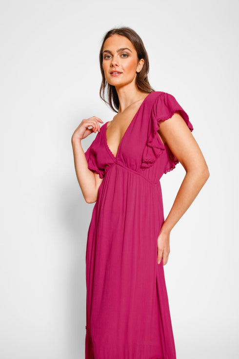 Koy Resort Miami Luxe Ruffle Sleeve Maxi